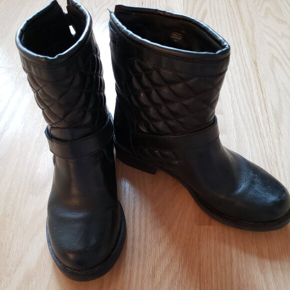 Black genuine leather moto engineer boots - Size 8 M - EUC - Picture 2 of 10
